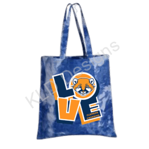 cces love tie dye tote bag
