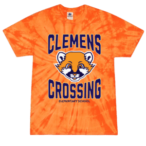 classic cougar spider orange tie dye tshirt
