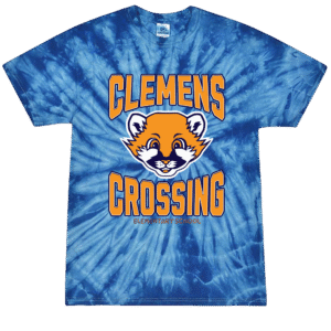 classic cougar tie dye blue tshirt