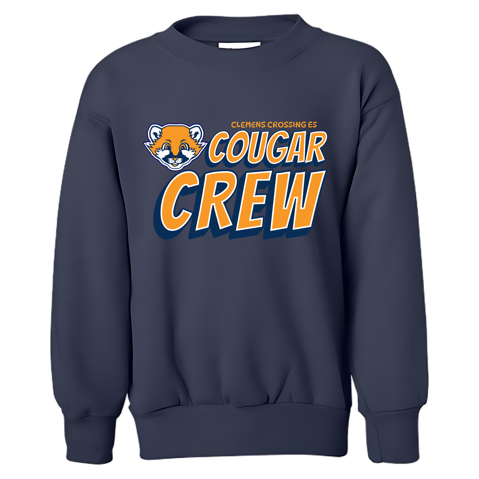 cougar crew navy crewneck sweatshirt