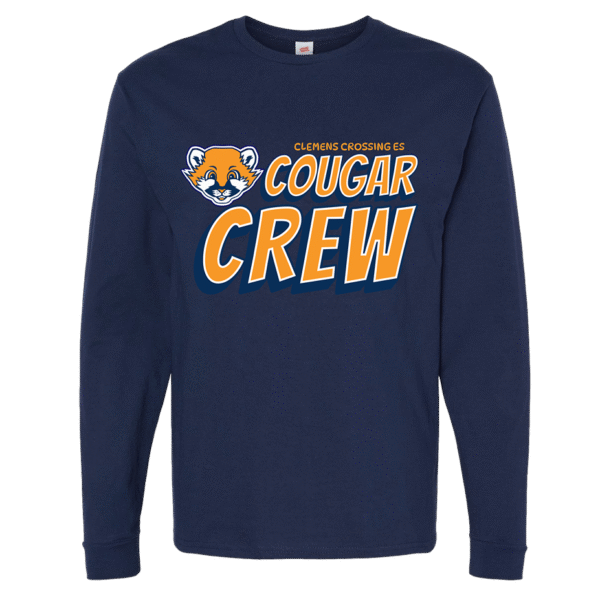 cougar crew navy long sleeved shirt