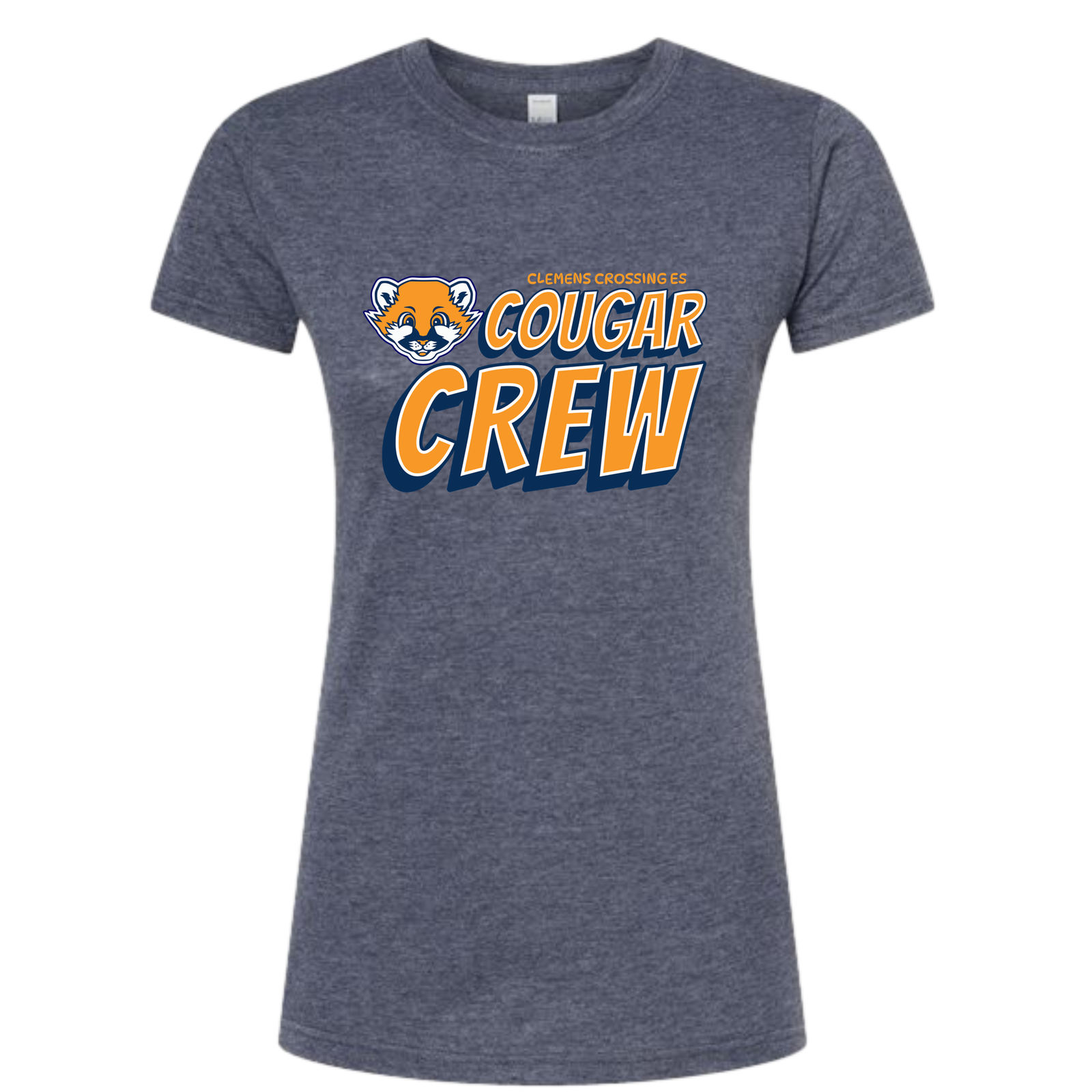 cougar crew womens heather navy shirt