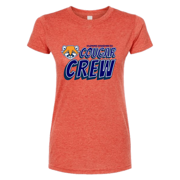 cougar crew womens orange shirt