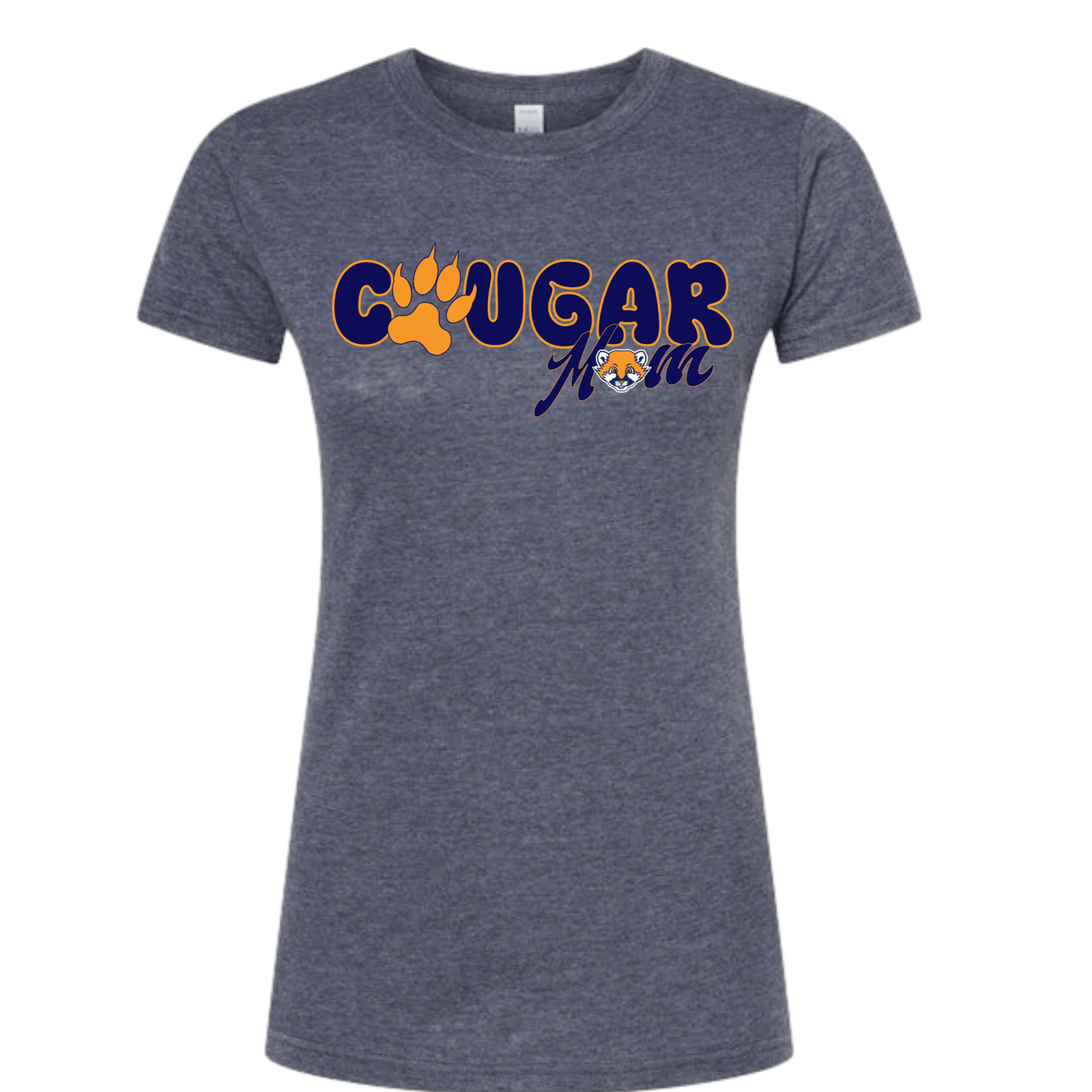 cougar mom womens heather navy shirt