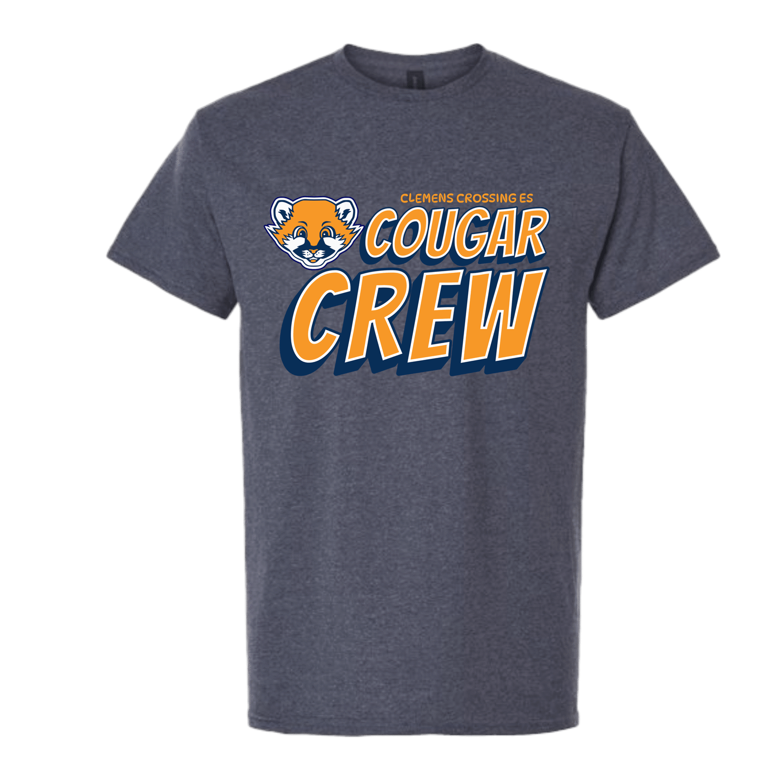cougar crew heather navy tshirt