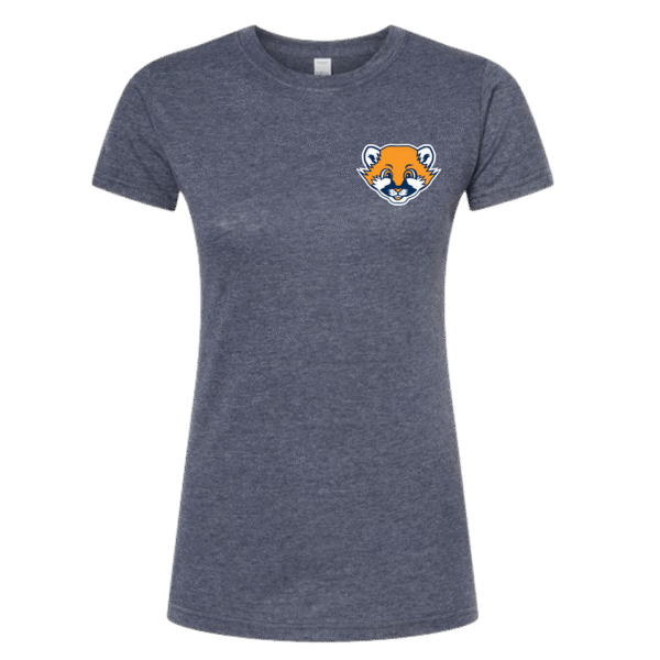 teacher heart heather navy shirt front