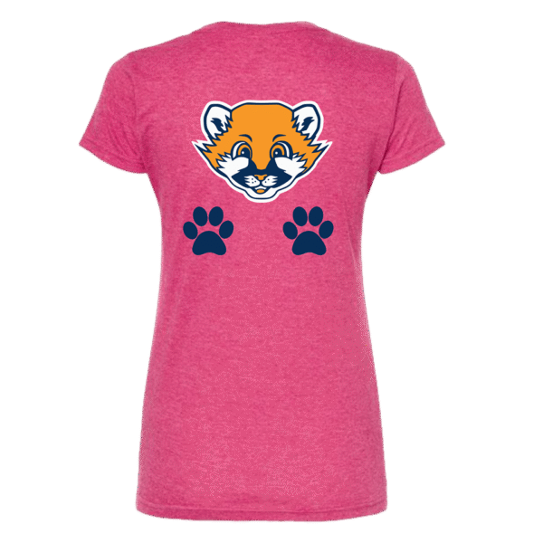 cougar paw womens pink shirt back